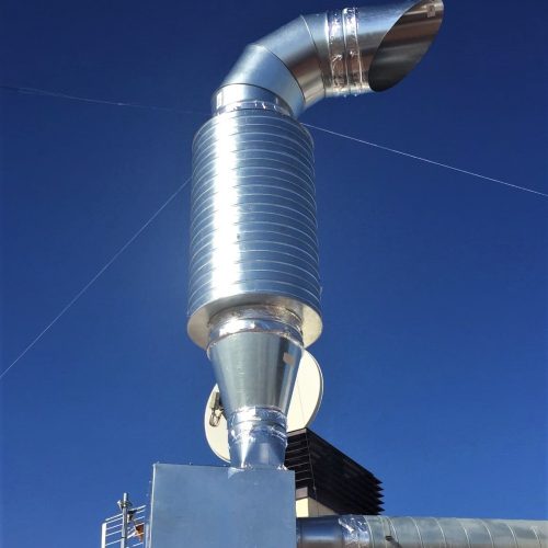 ventilacion con silenciador de descarga